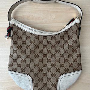 GUCCI Princy Bag in Beige and Brown Monogram Canvas and Leather